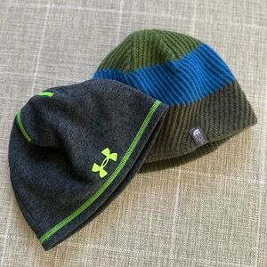 Northface and Under Armour boys winter toboggans